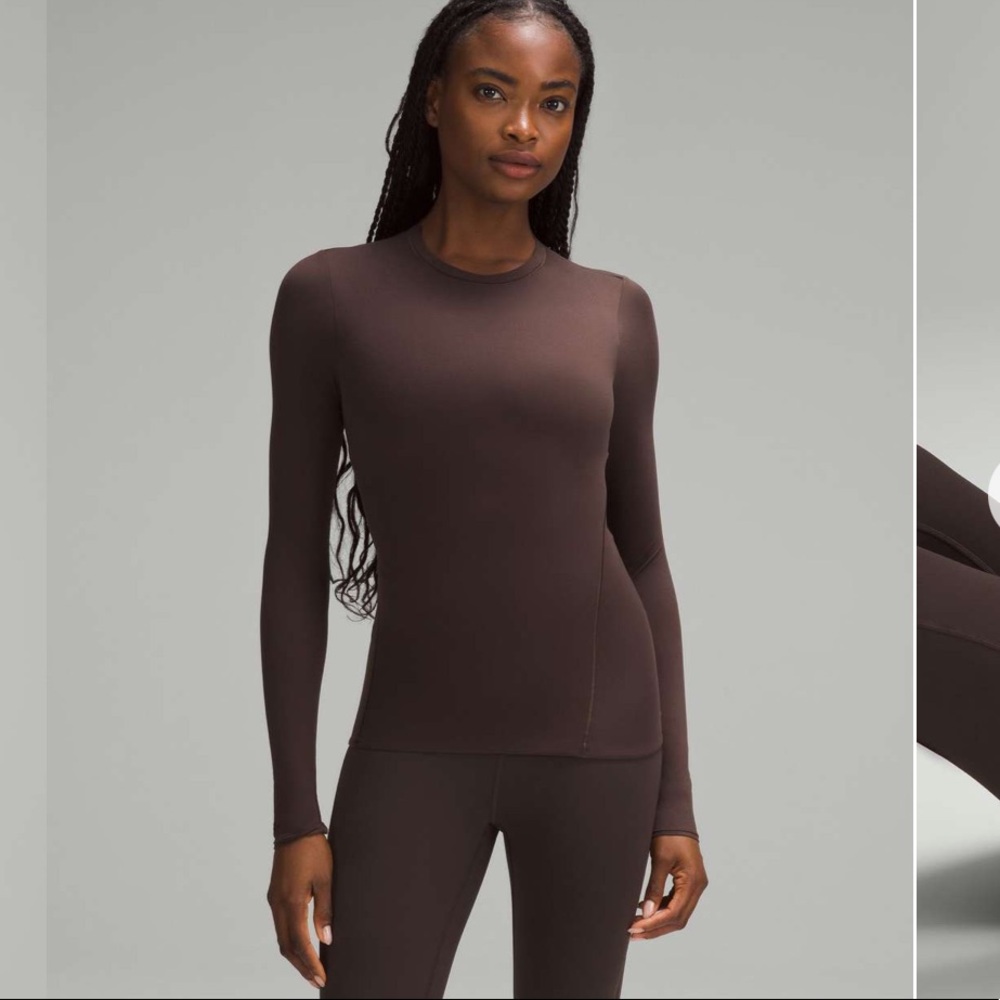 Lululemon Wundersoft Ultrasoft Nulu Espresso long sleeve, size Medium